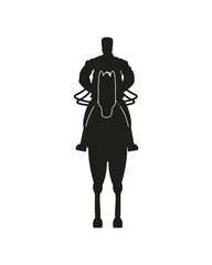 silhouette soldier on horse