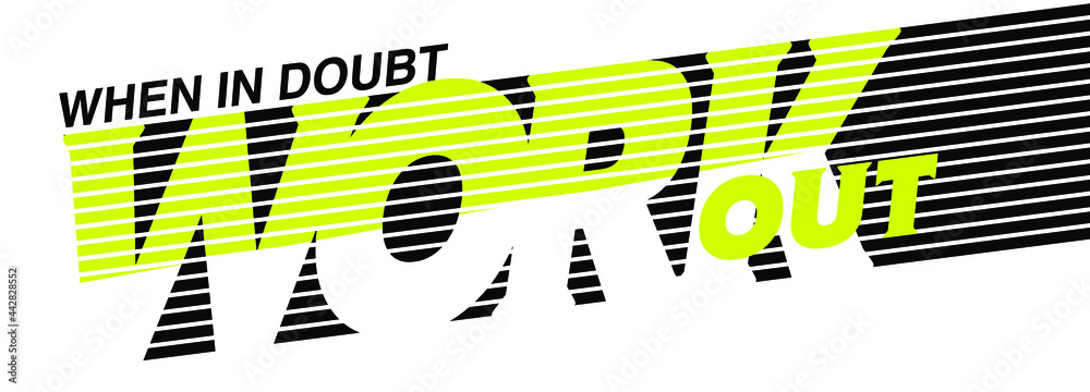 Fototapete slogan print design with lines graphic elements for active style print design