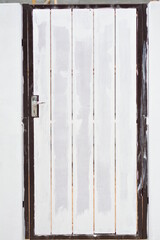 wooden door on white background