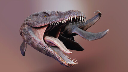 Predator X -  Pliosaurus Funkei Concept Project,  of background, 3d render