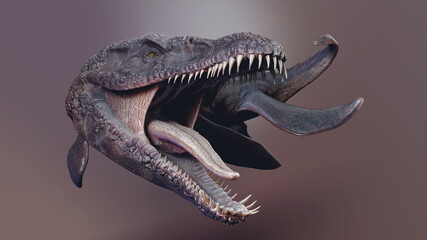 Predator X -  Pliosaurus Funkei Concept Project,  of background, 3d render