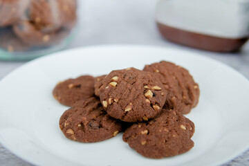 Homemade chocolate chips cookies fresh out of the oven