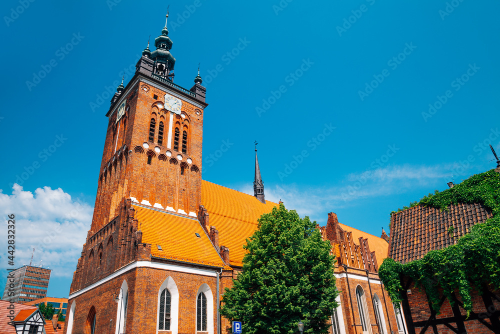 Wall mural st. catherine's church in gdansk, poland