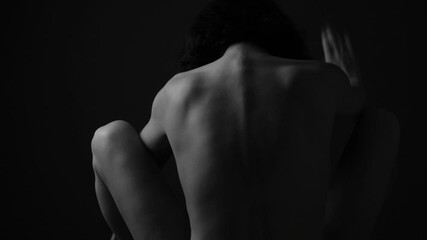Woman back shadow. Sexy video. Erotica. Passionate concept. Erotic. Video. 