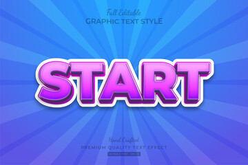 Start Bold Modern Text Effect Editable Premium Font Style