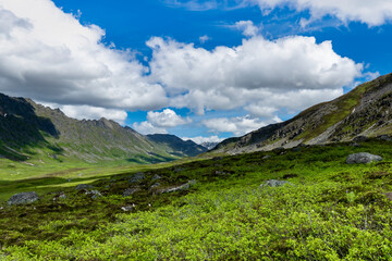 Obraz premium landscape with blue sky and clouds