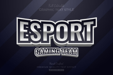 Esport Silver Text Effect Editable Premium Font Style