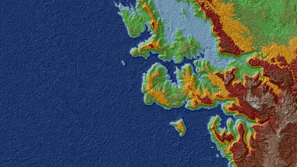 Earth Style Digital Elevation Model in North East of Thailand 