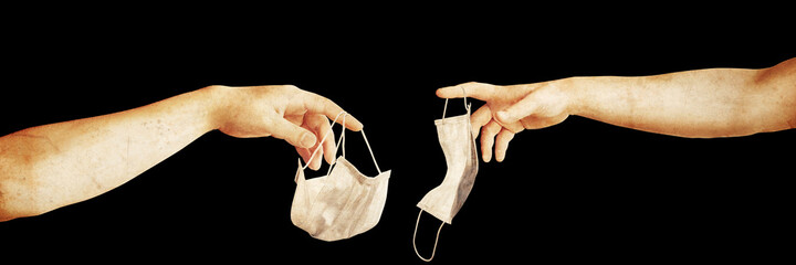 Medical disposable mask for protection. Surgical mask.