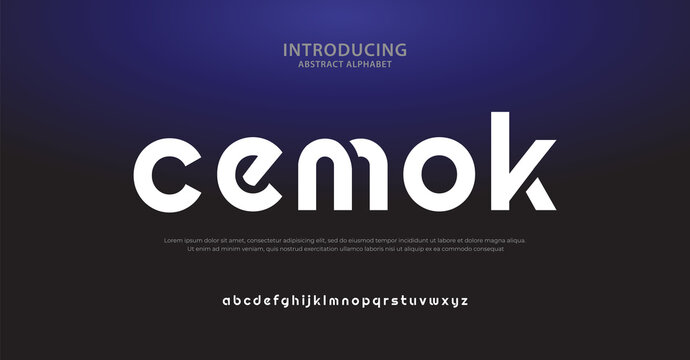 Future minimal alphabet font. Typography urban style fonts for sport, technology, digital, aplication, movie logo design