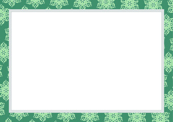 회색 프레임과  그린 추상 패턴 배경