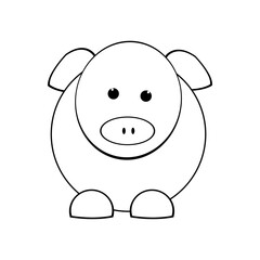 cute wild pig icon vector design