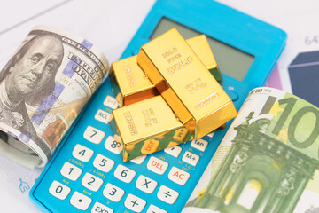 Calculate the exchange rate between the U.S. dollar and the euro through the gold hard currency