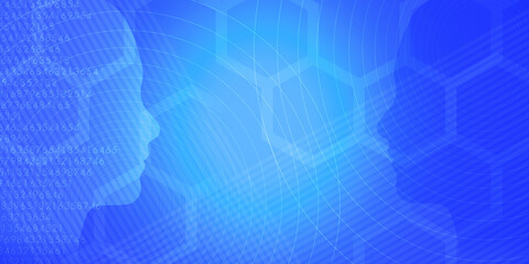 Obraz premium デジタル社会の通信イメージ・パノラマサイズ