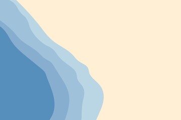 a seashore view of the waves. An illustration that simply expresses the appearance. It is good to use as a background for various designs such as editing and design.