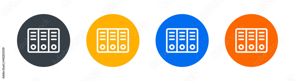 Poster Document folder, binders and archive folders icon vector illustration.
