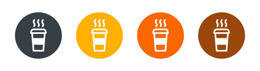 Paper coffee cup vector icon. Take away drink symbol. Vector illustration