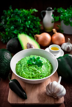 Guasacaca Is A Green Avocado Sauce. South American Cuisine - Venezuela.