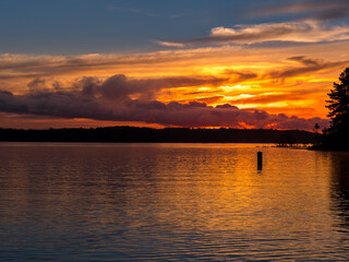 Rising Sun Over Water