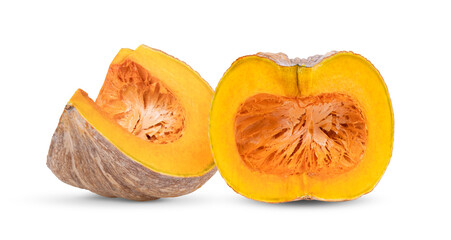 pumpkin slice isolated on white