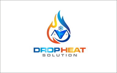 Illustration graphic vector of plumbing, heating and cooling service Logo Design template