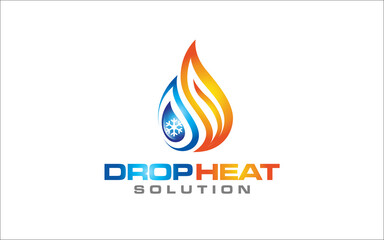 Illustration graphic vector of plumbing, heating and cooling service Logo Design template
