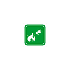 fire emergency evacuations procedure sign icon vector symbol