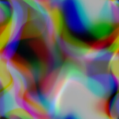 Blurred solarized ombre seamless texture. Trendy soft multicolor digital lens flare gradient style. Modern trendy fashion print. © Limolida Studio