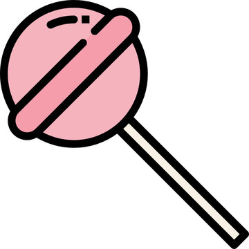 Lollipop Color Outline Icon