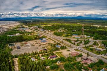 Aerial View of Delta Junction, Alaska in Summer