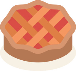 apple pie flat icon