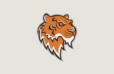 Fototapeta na wymiar Modern Stylish Head Tiger Logo