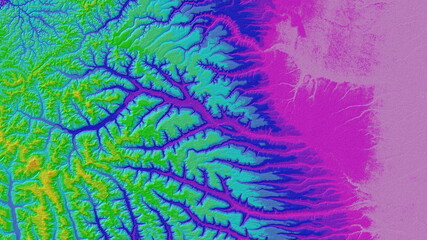 Colorful Digital Elevation Model in Angola