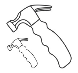 hammer line vector icon for apps or websites