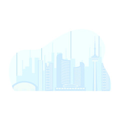 Fototapeta premium city skyline illustration
