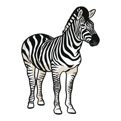 Fototapeta na wymiar Zebra vector illustration with shading
