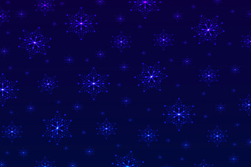 Obraz premium Glowing snowflakes background. Abstract digital background of points and lines.