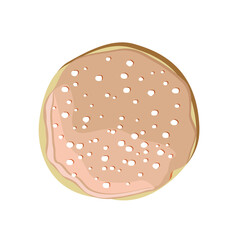 bread with sesame vector illustration