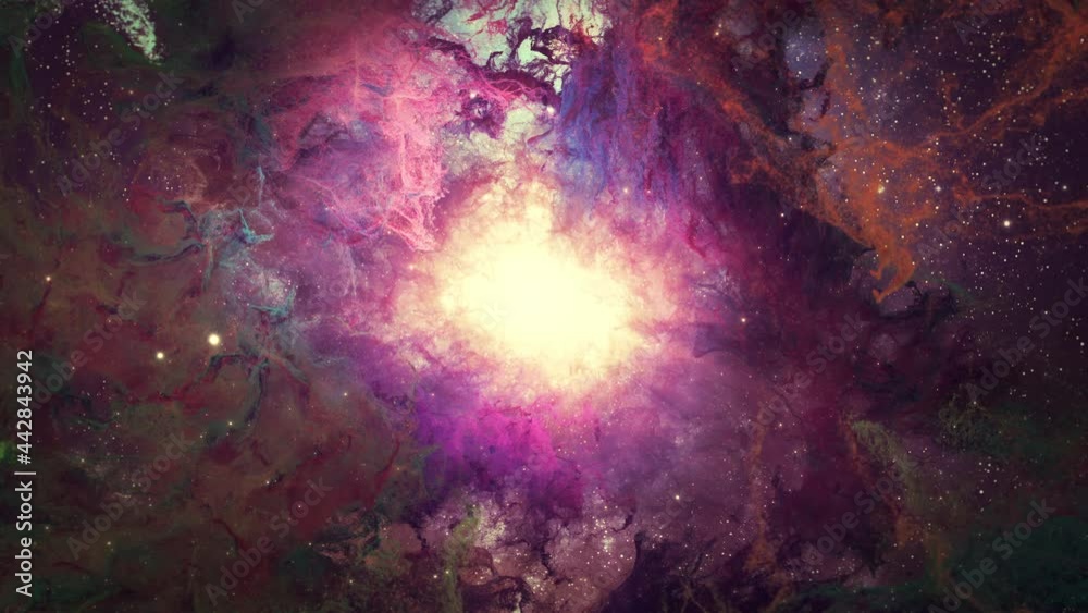 Canvas Prints nebula though light space with star glow in a seamless loop. this clip is a tube cloud nebula fly th