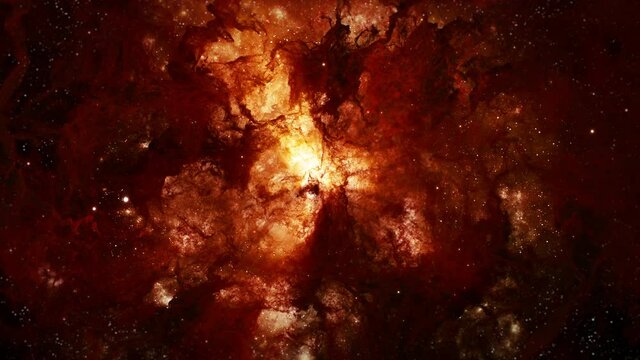 Nebula Though Light Space with Star Glow in a Seamless Loop. This Clip is a tube cloud nebula fly though light galaxy with star glow loop.