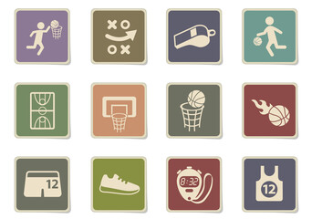 basketball icon set