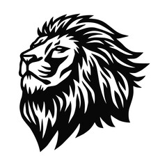 Lion Head Logo Vector Sports Mascot Design Illustration