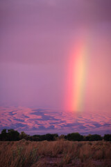 Rainbow over the Atacama desert