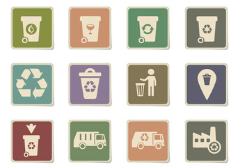 recycling icon set