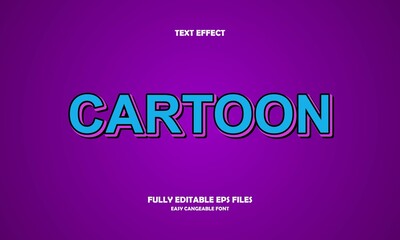 cartoon style editable text effect