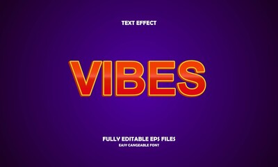 vibes style editable text effect