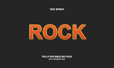 rock style editable text effect