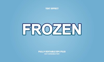 frozen style editable text effect