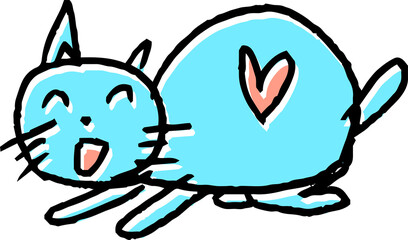 子供が描いたかわいい猫の落書き