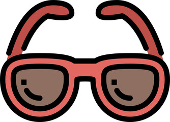 sunglasses color outline icon